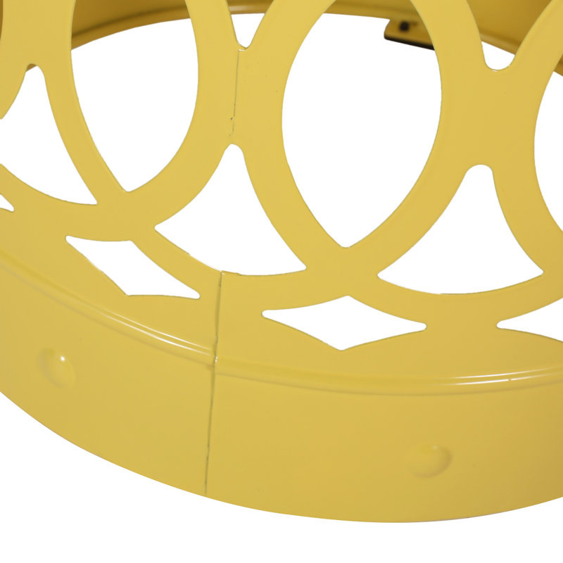 Braydin Iron Top End Table, Yellow