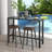 Table de bar d'extérieur 48 pouces avec plateau imperméable et structure en métal robuste