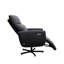 Fauteuil inclinable électrique pivotant à 360 ° en velours, inclinable électrique avec charge de type C, pour bureau à domicile et salon, gris foncé, assemblage rapide