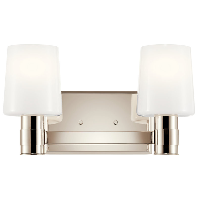 Éclairage pour meuble-lavabo 2 lumières Keison, Nickel poli