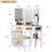 Chantle Vanity Modern Dressing Table, Featuring 11 Hollywood-style Bulbs And Three-color Light Sensor-1738658319