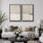 Minimal Landscape "Beige Tan Grunge Abstract Modern Artwork, Simple Minimalist Neutral Wall Pictures, Framed Canvas Giclee Print 2 Pieces Wall Art"-92285391-119463607-92285394