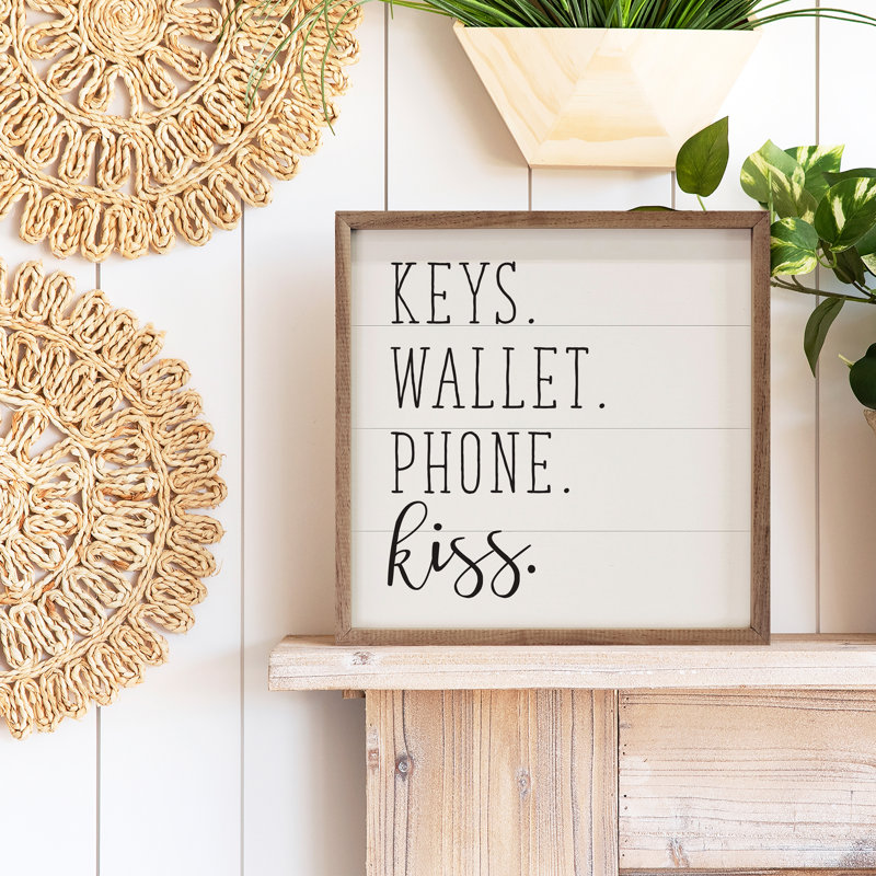 Porte-clés Keys Wall Kiss - blanc, H 16 po x l 16 po x P 1 po