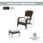 Outsunny Patio Wicker Adirondack Chair with Ottoman-1841255032