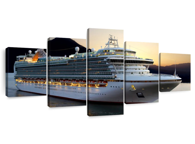 Cruise Ship At Dusk