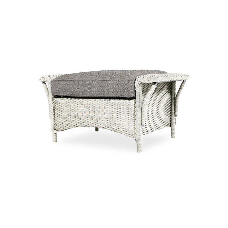 Nantucket Outdoor Ottoman, Rumba Stonewashed, Pewter