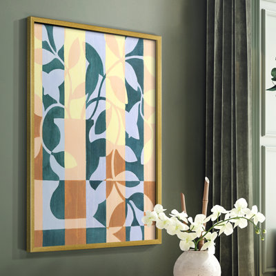 «Chequered Cutting II», reproduction encadrée - bois massif