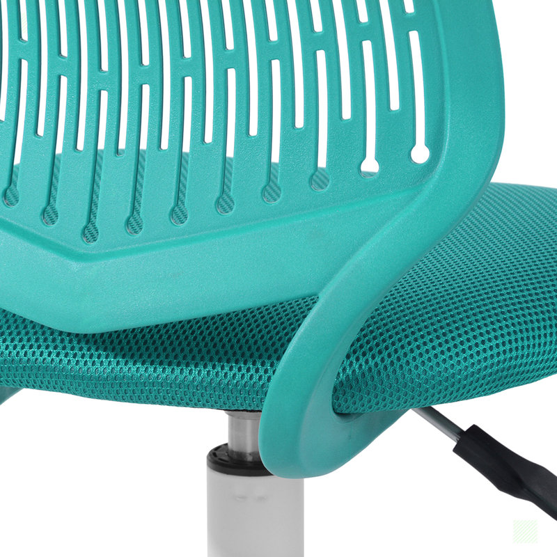 Chaise de bureau / chaise de bureau en plastique Miraan, Bleu turquoise