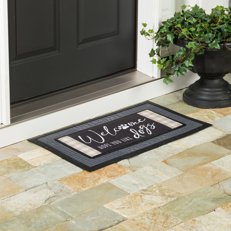 Tapis d'extérieur antidérapant 22 po x 10 po Welcome Dogs Sassafras