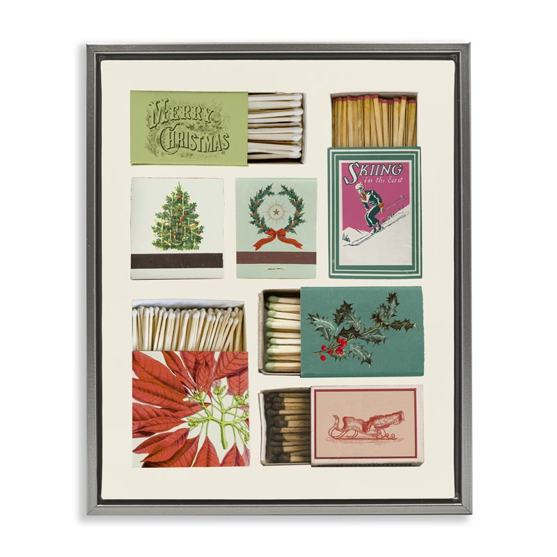 Cadre flottant saisonnier Winter Box, par Victoria Barnes, H 21 po x l 17 po, Cadre flottant gris lustré