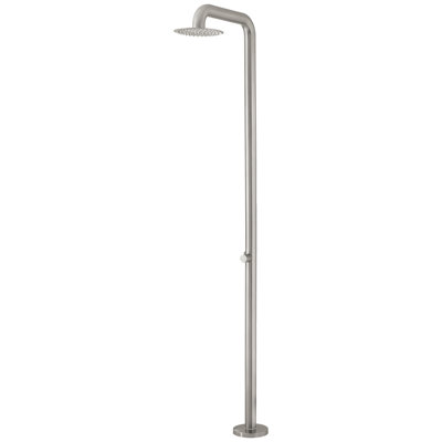 Douche d'extérieur autoportante en acier inoxydable 316
