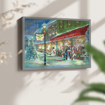 Candy Cane Lane -Framed Print - Restickable