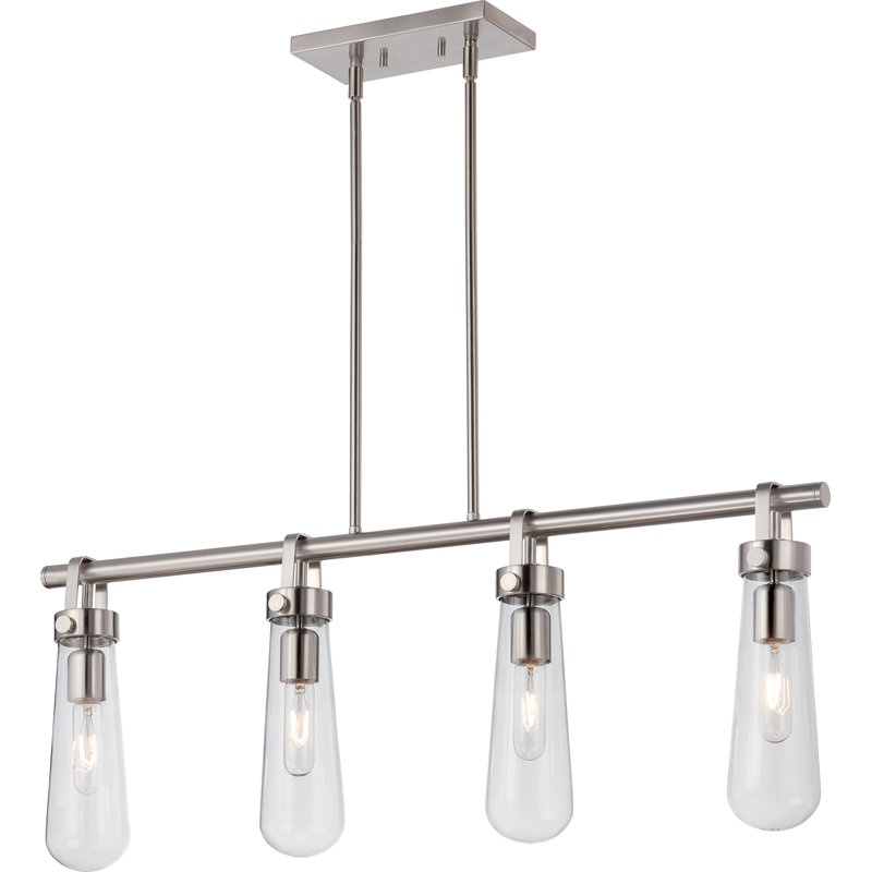 Malupo 4 - Light Kitchen Island Pendant, Brushed Nickel