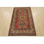 Tapis oriental rouge en laine noué à la main 3 pi 8 po x 5 pi Kazak Kazak