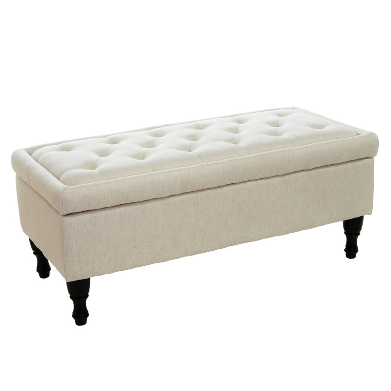 Lin chic avec bois foncé -, rangement, pour la chambre à coucher et le salon, polyvalent sur le dessus, avec pieds et bureau à domicile