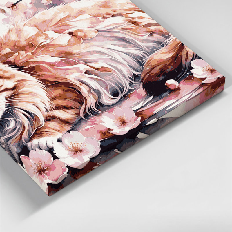 «Cats Asian Semi longhair Beige», art mural sur toile, H 16 po x l 16 po