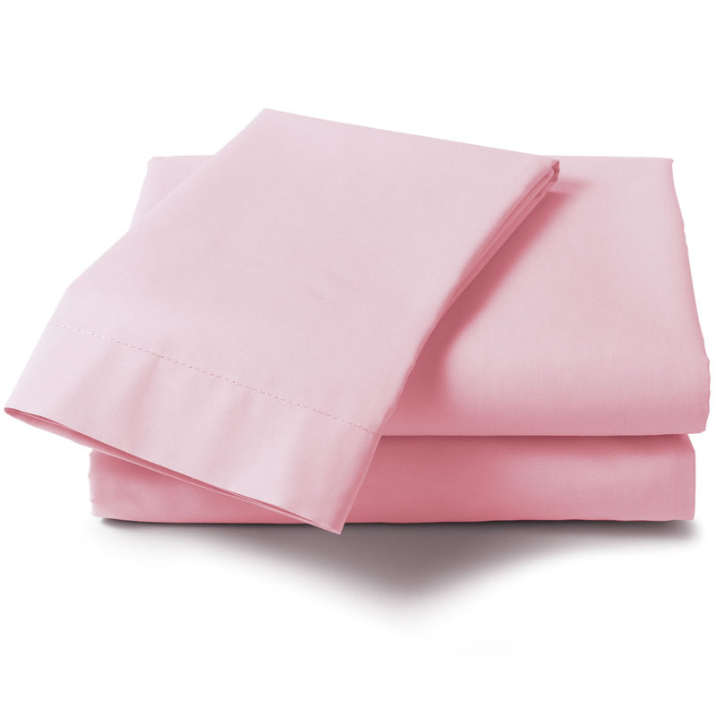 Cotton Blend/Polyester Flat Sheet, Kingsize (5'), Pink