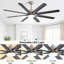 Ventilateur de plafond 66 pouces à profil bas en ABS avec lumières à intensité variable et moteur à courant continu réversible silencieux à 6 vitesses pour l'intérieur-1806808705-1806808710