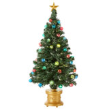 Fiber Optic Fireworks Tree with Ball Ornaments