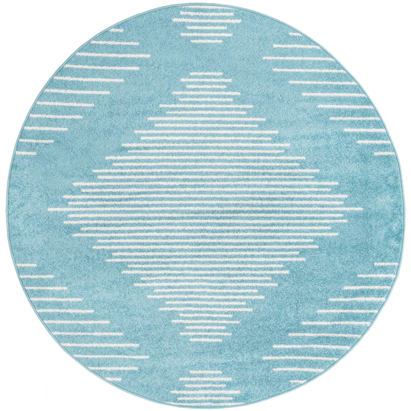 Geometric Indoor Rug, Round 6'