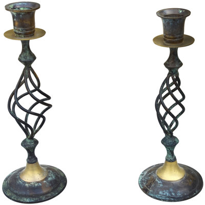 Iron and Copper Candlestick