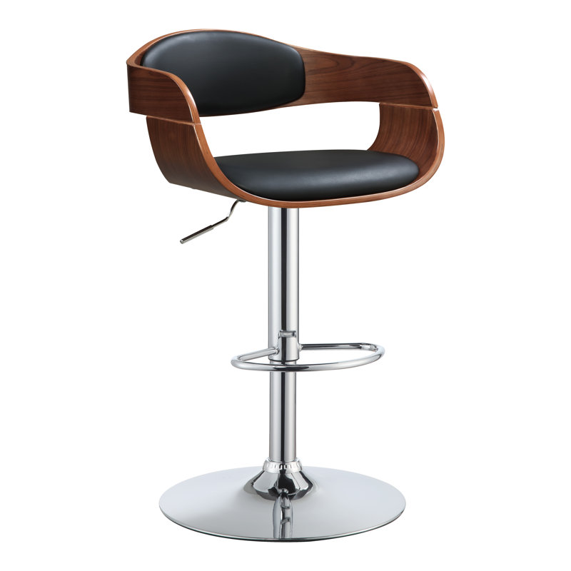 Huldar Swivel Upholstered Adjustable Height Counter Stool