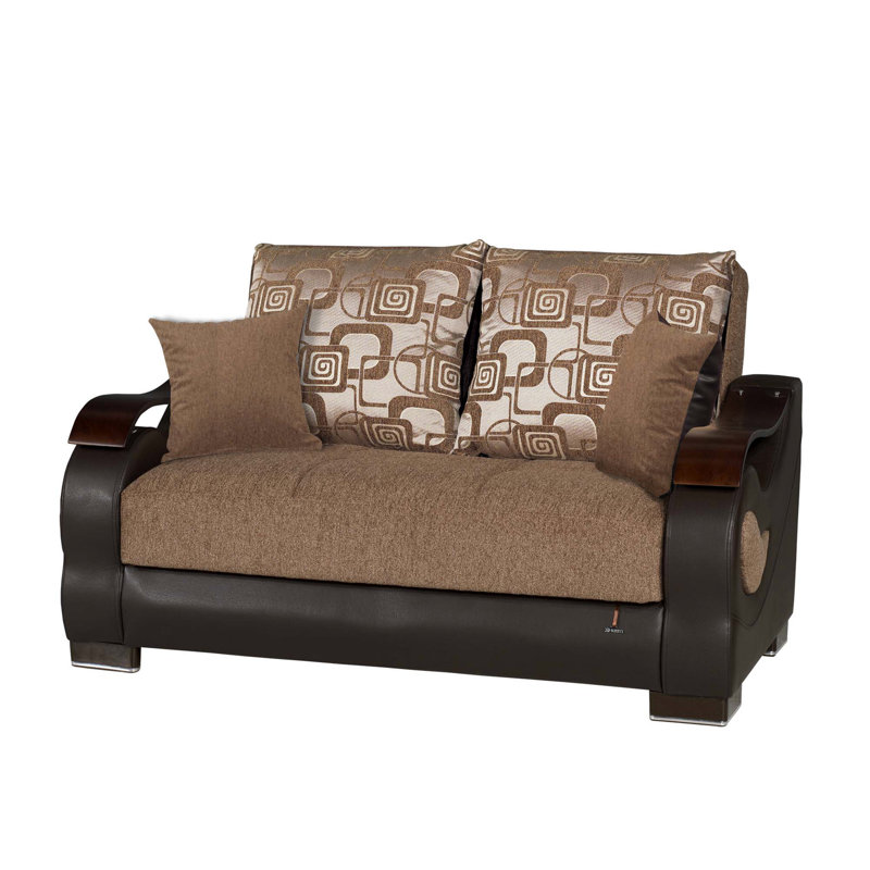 Collection Upholstered Convertible Loveseat with Storage, Ideal for Comfortable Gatherings and Space - Saving in Various Living Environments.