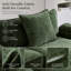 Chaise d'appoint moderne avec revêtement en chenille moelleuse et structure en bois massif-651035364