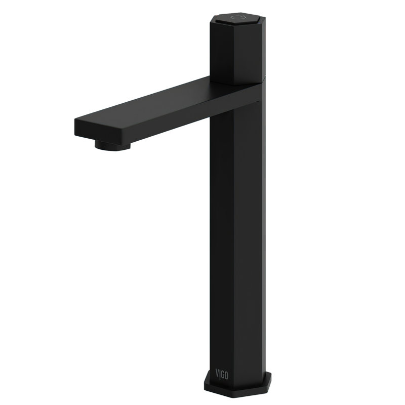 Robinet de lavabo vasque à poignée simple H 10 "Nova, Noir mat