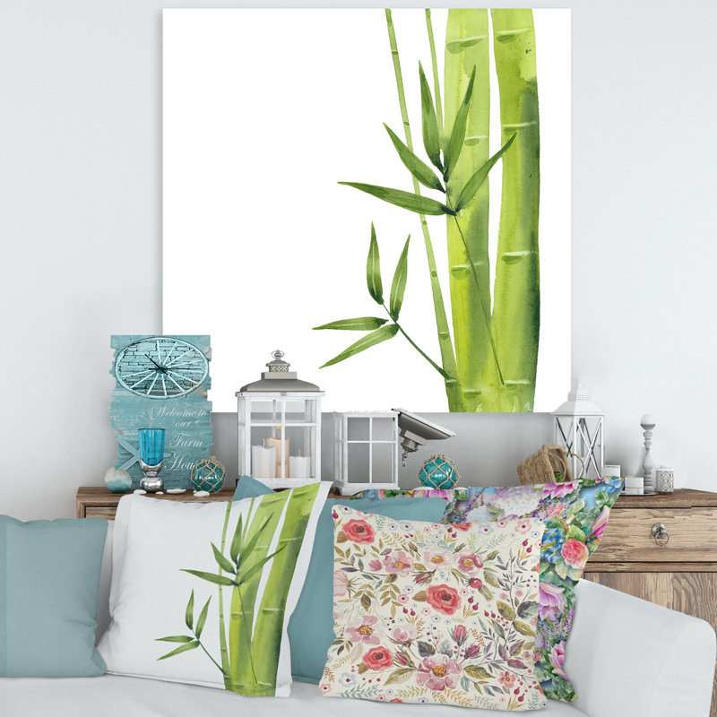 Bamboo Branches in the Forest V - Photographie sur toile tendue, H 36 po x l 36 po x 1,5 po