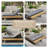5-Position Adjustable Outdoor Chaise Lounge with Side Table & Cushion, Patio Poolside Recliner(Set of 2)-1367986856