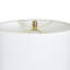Lampe de table en céramique - or Samsun - abat-jour blanc