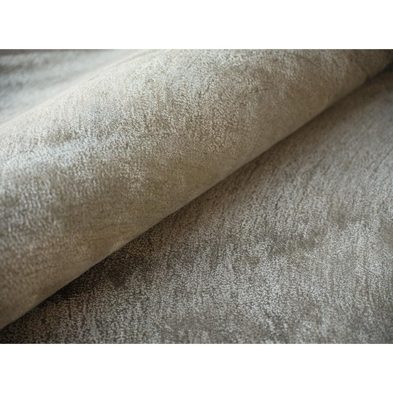 Mitomo hand-tufted Wool/Viscose Taupe Area Rug