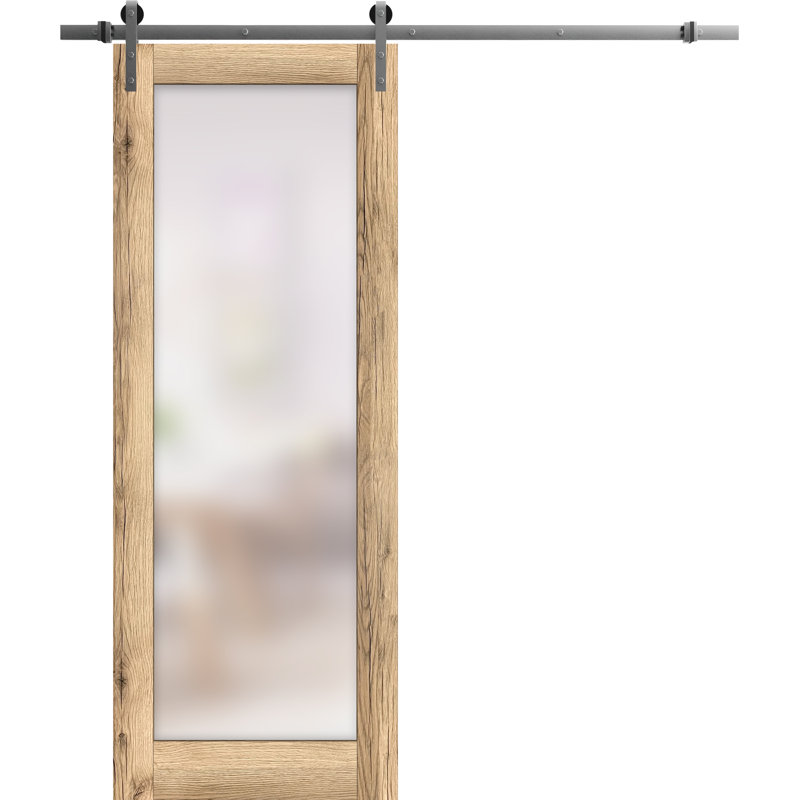 Porte de grange en bois lambrissé sans trousse de quincaillerie d’installation, 24 po x 80 po
