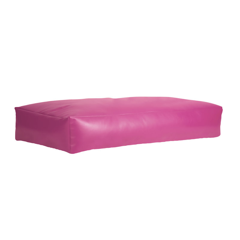 Faux Leather Refillable Bean Bag Lounger, Pink