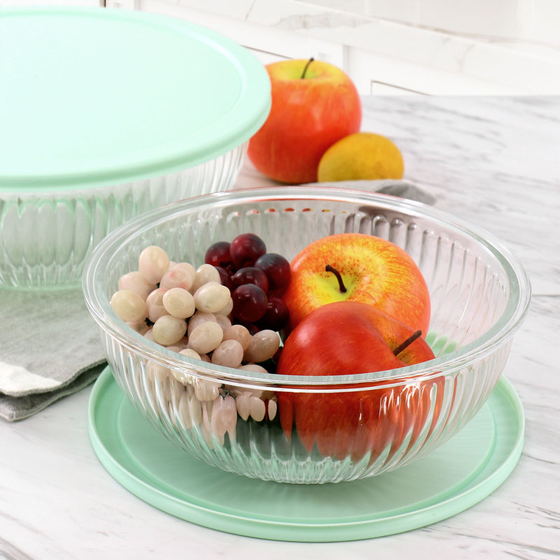Glass Food Storage - Set of 2 Containers and 2 Lids