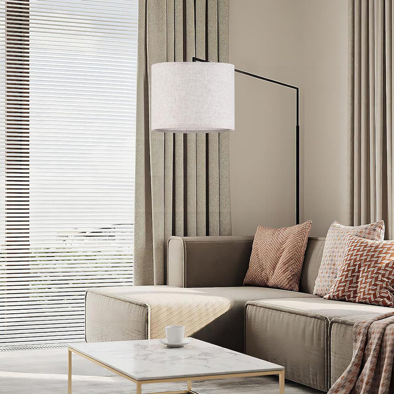 Winston Porter 10''H X 13''W Modern Beige Grey Lampshade For Table Lamp & Bedside Lamp 4538D7D56E524A24A8790136BCA1C4A4