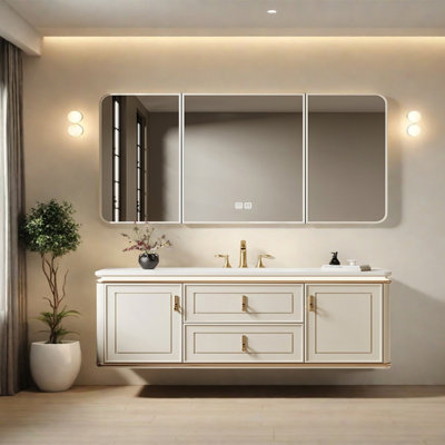 French light luxury style bathroom cabinet