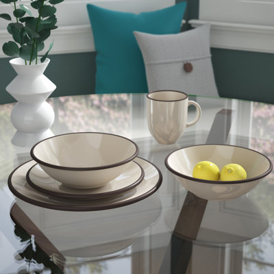 Anabrenda Stoneware Dinnerware Set 16 Piece - Service for 4