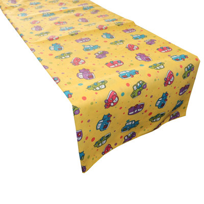 Cars And Trucks Print Table Runner