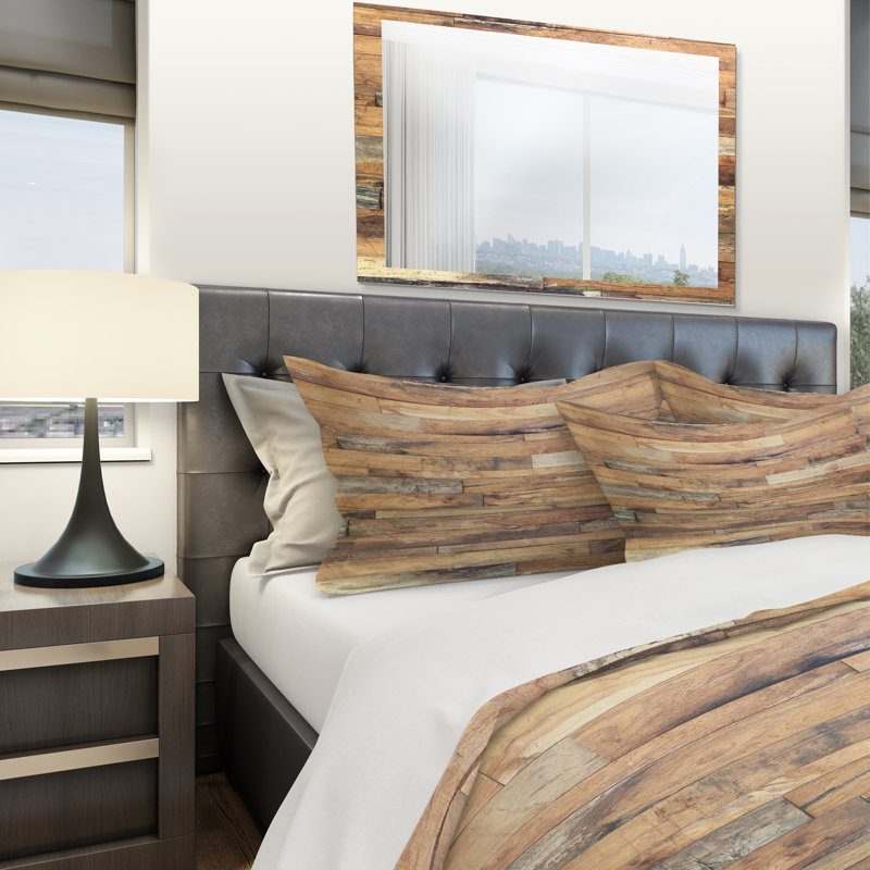 Ensemble de housse de couette en bois designart texture, Housse simple + 1 taie décorative