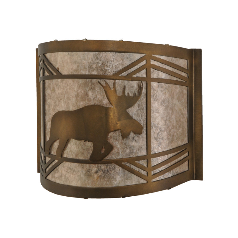 Rustic Lodge Flush Mounted Sconce