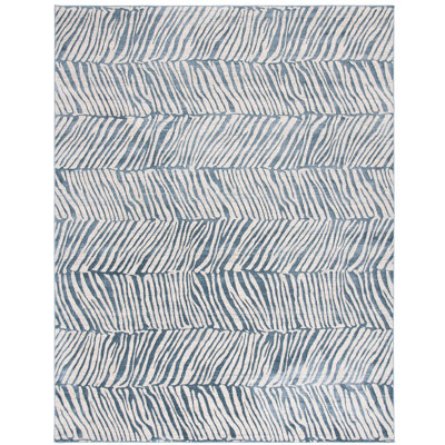 Tapis abstrait bleu clair / gris Cornellius
