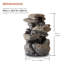 Outdoor Rock Fountain with Lights