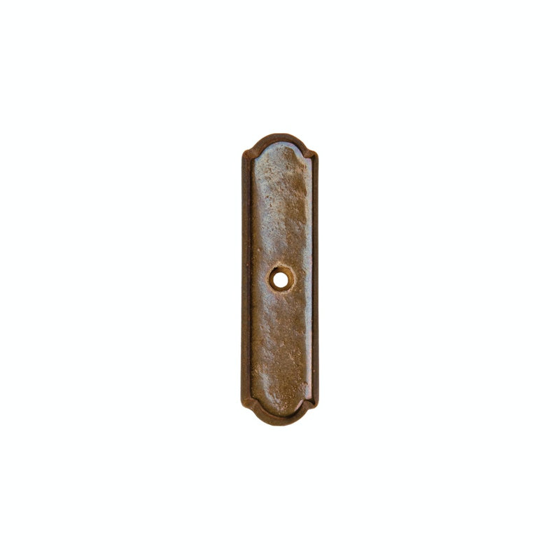 Arched Metal Knob Backplate, 2.5" H x 0.75" W x 0.19" D, Silicon Bronze Medium