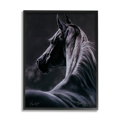 " Moonlit Horse Portrait " by Spirit Horse Painting Print