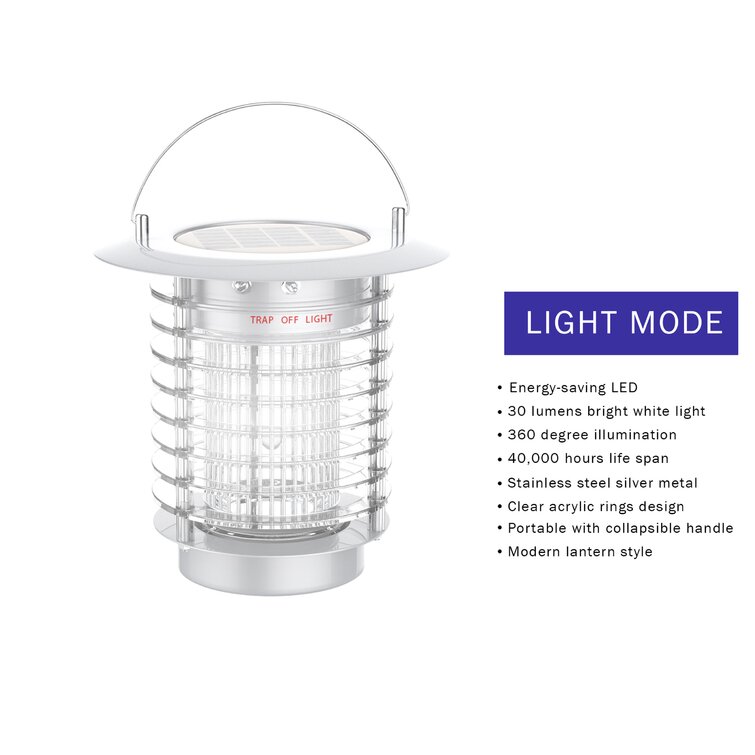 Stainless Steel Bug Zapper Electric Mosquito Killer Lamp with