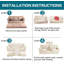 Housse de canapé 4 pièces, housse de canapé lavable (canapé 3 coussins, beige Biscotti)