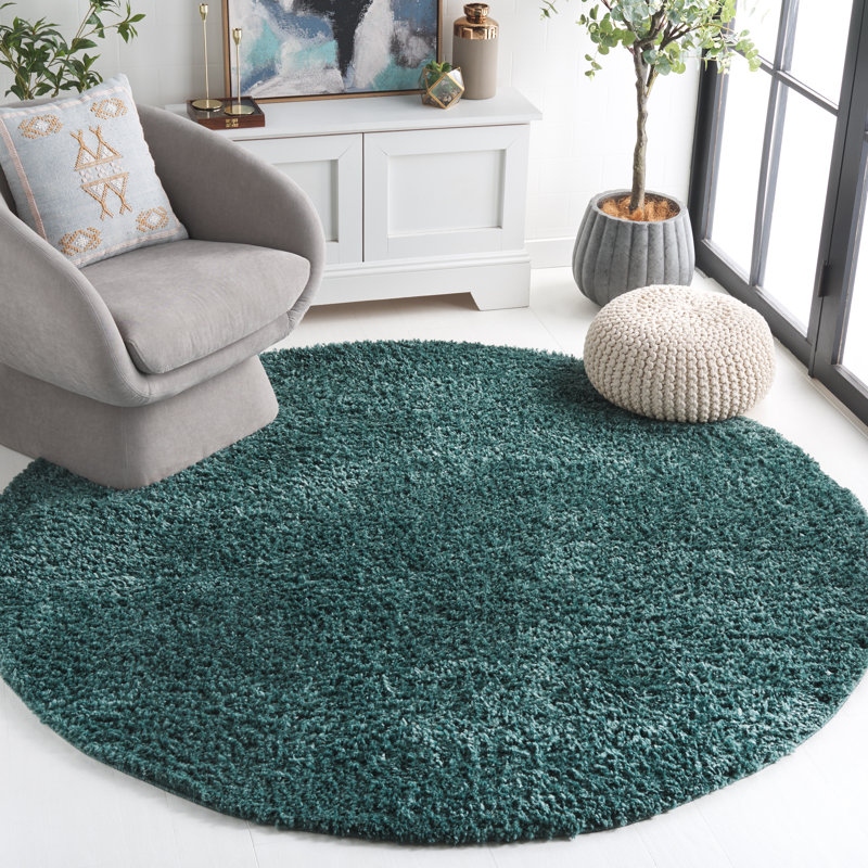 August Shag 900 Performance Solid Color Rug, Round 6'7"