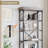 6-Tier Industrial Bookshelf, Tall Rustic Wood Bookcase with Metal Frame, Vintage Display Storage Rack-1972123040
